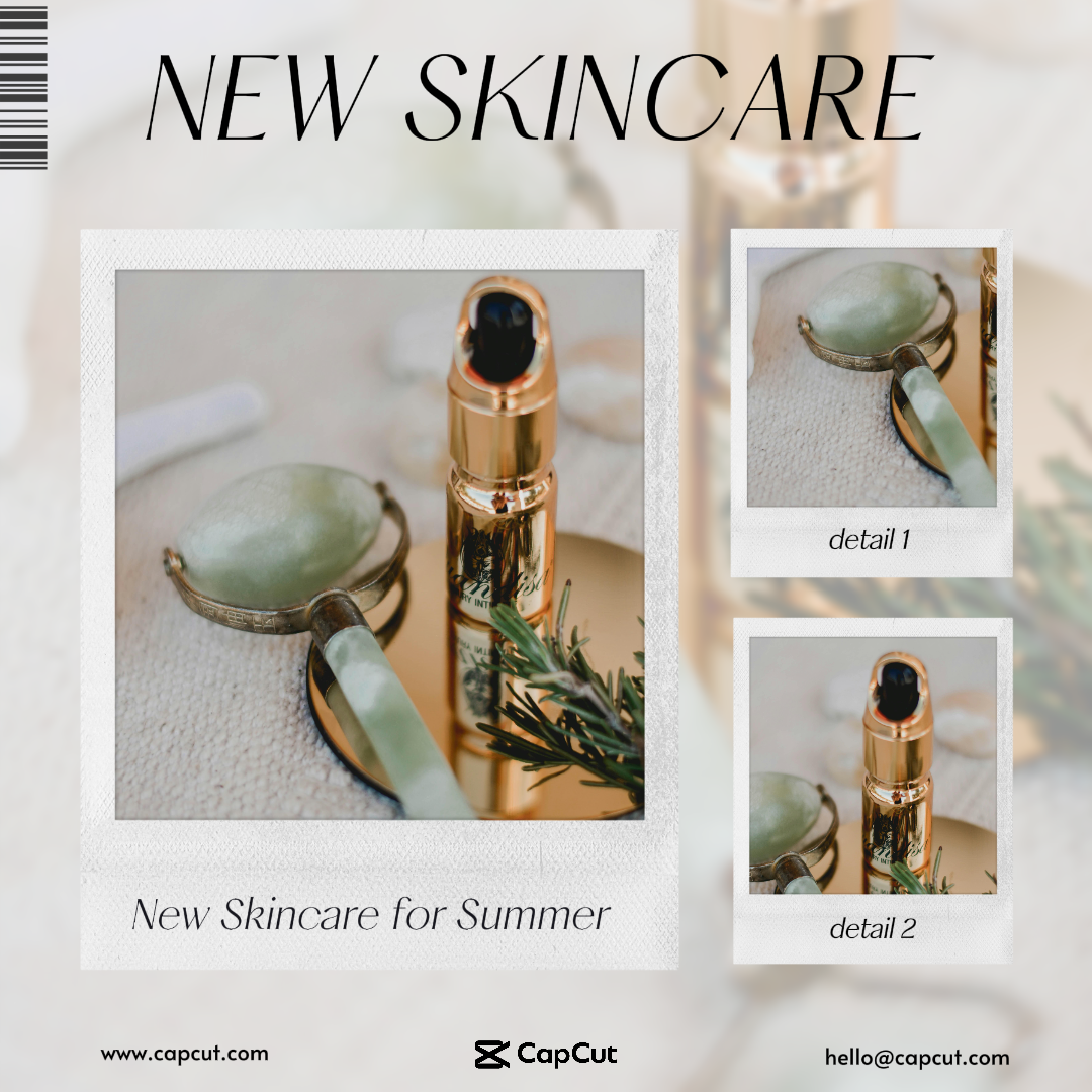 Schönheitspflege Produkt Display Instagram Post Minimalist Polaroid