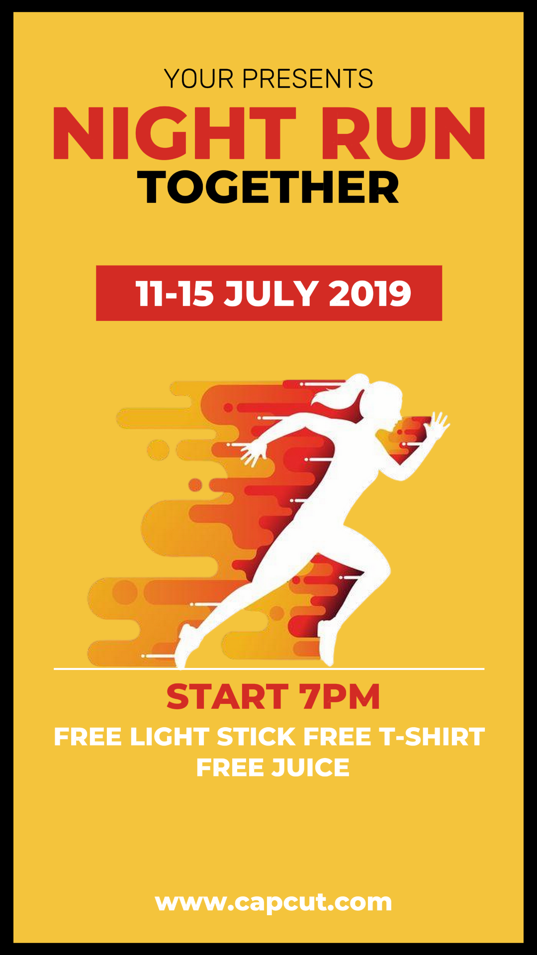 Affiche créative de sport et de match Athlétisme Running Instagram Story