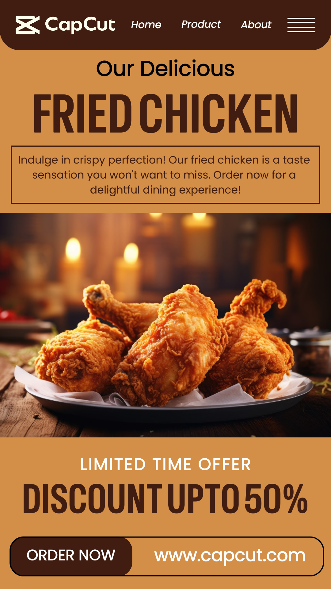 Fried Chicken Promotion Instagram Story