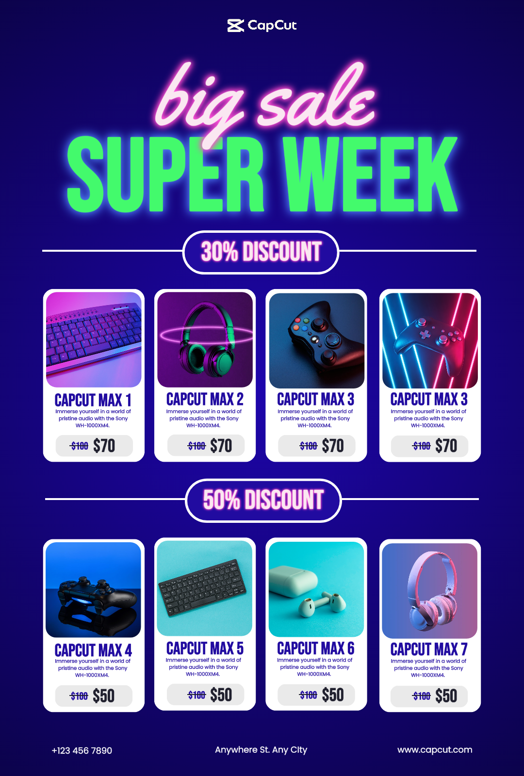 Exibição do produto Design de néon