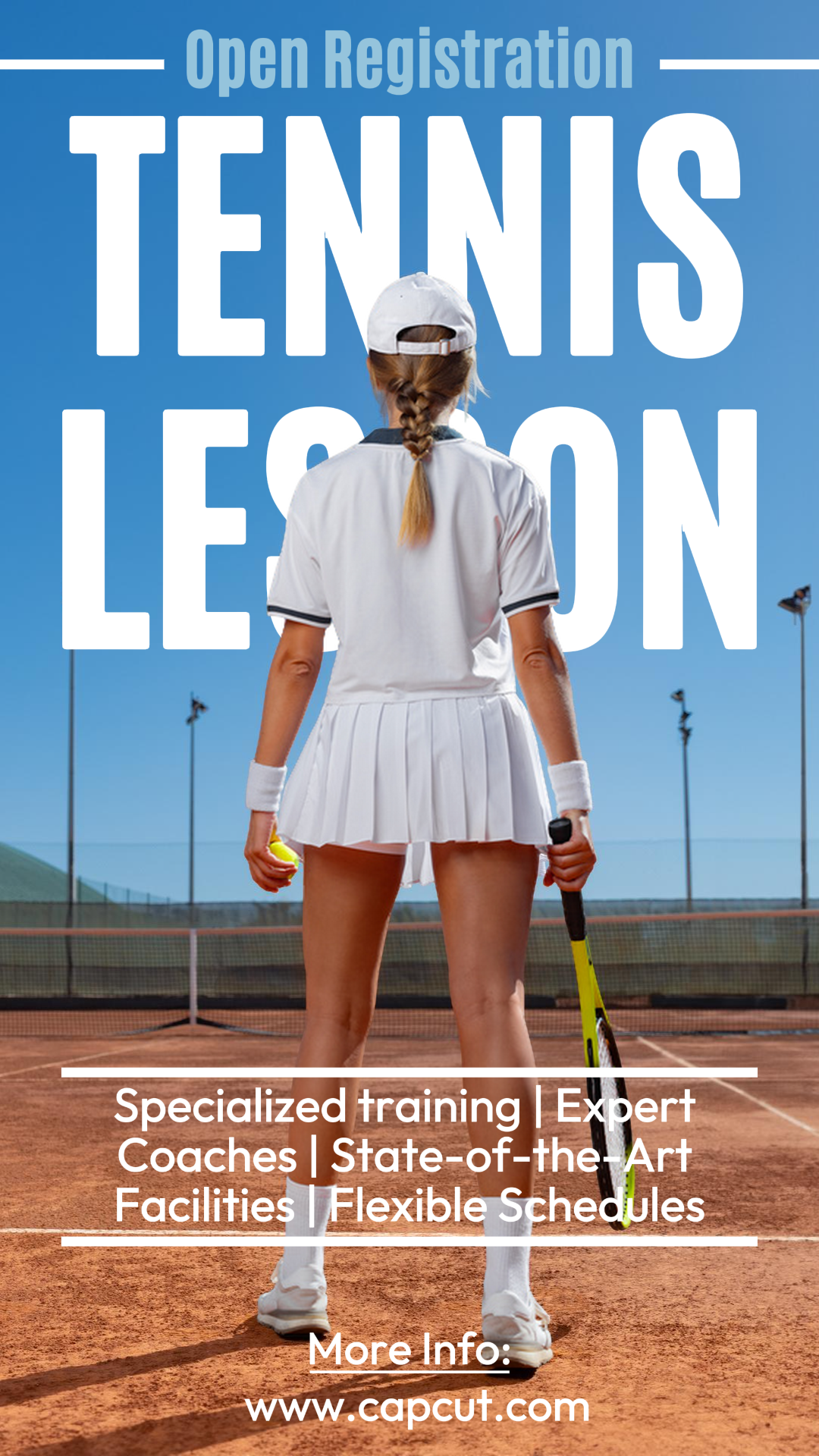 workout and fitnes marketing poster Tennis instagram story