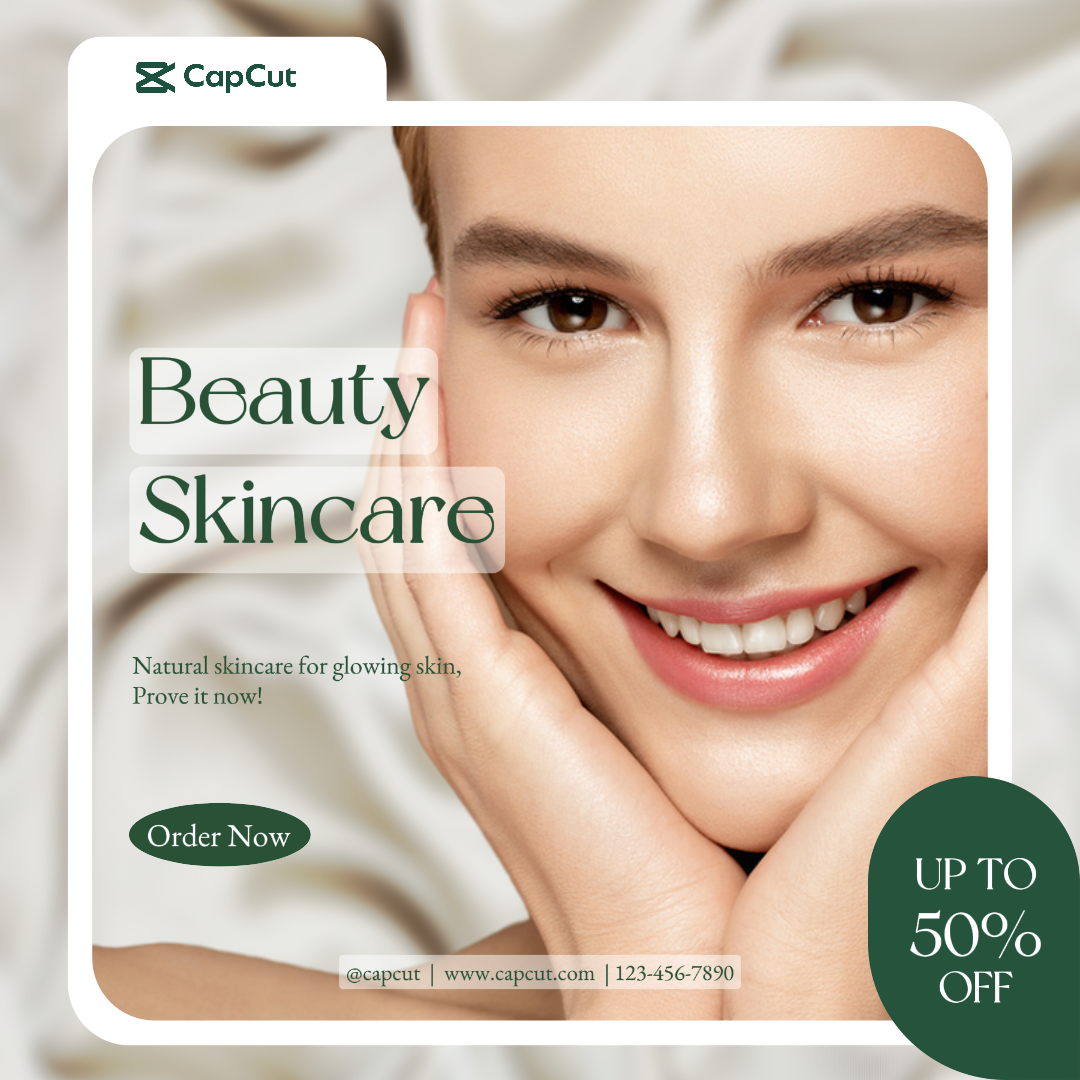 Beauty Skincare New Product Promotion Instagram Post Nature Minimalist Concept