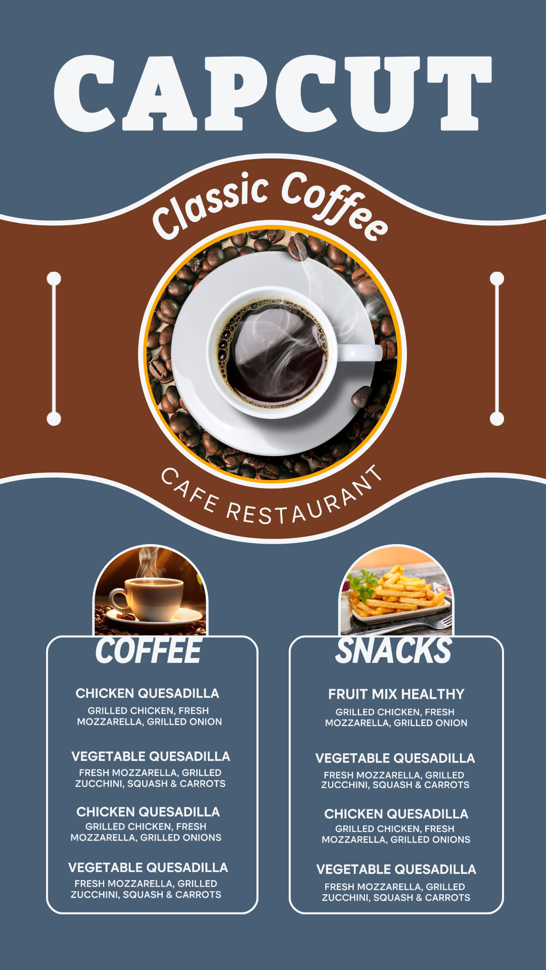 food and Beverage Menu Promotion Instagram story coffee classic