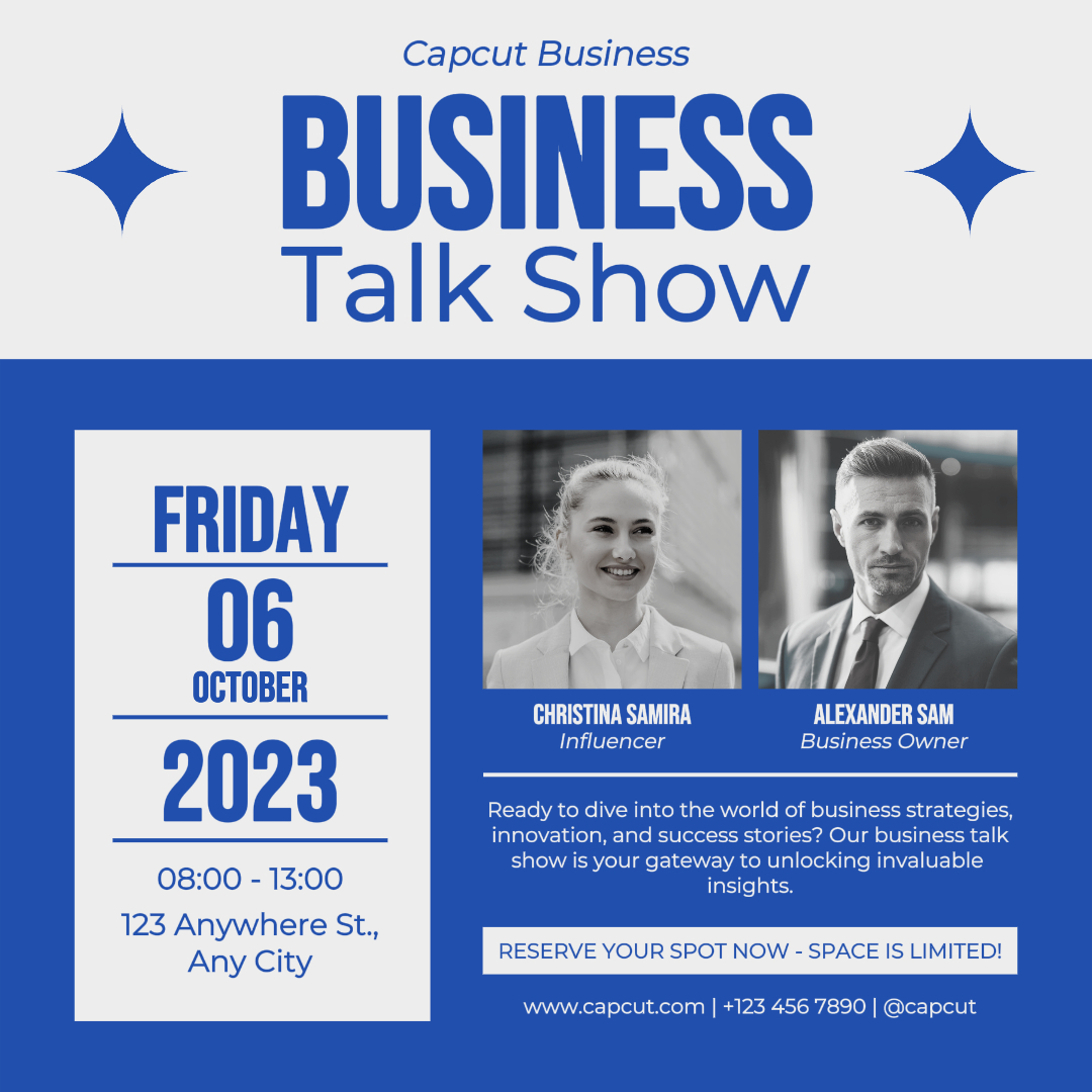 Business Talk Show Promoção Instagram Post