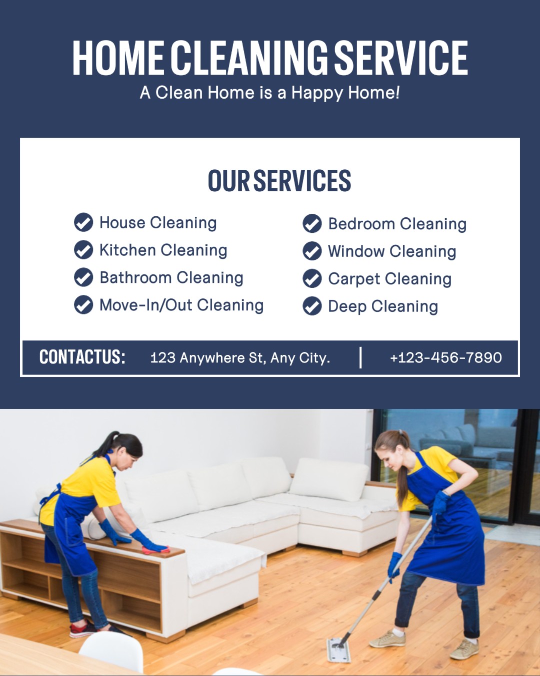 Home Cleaning Service Instagram Portrait