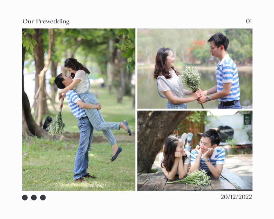 Kolase Foto Non-Pemasaran Estetika Putih