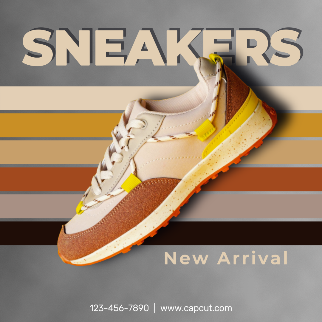 Shoes Marketing Poster Instagram Post Sneakers Brown 12