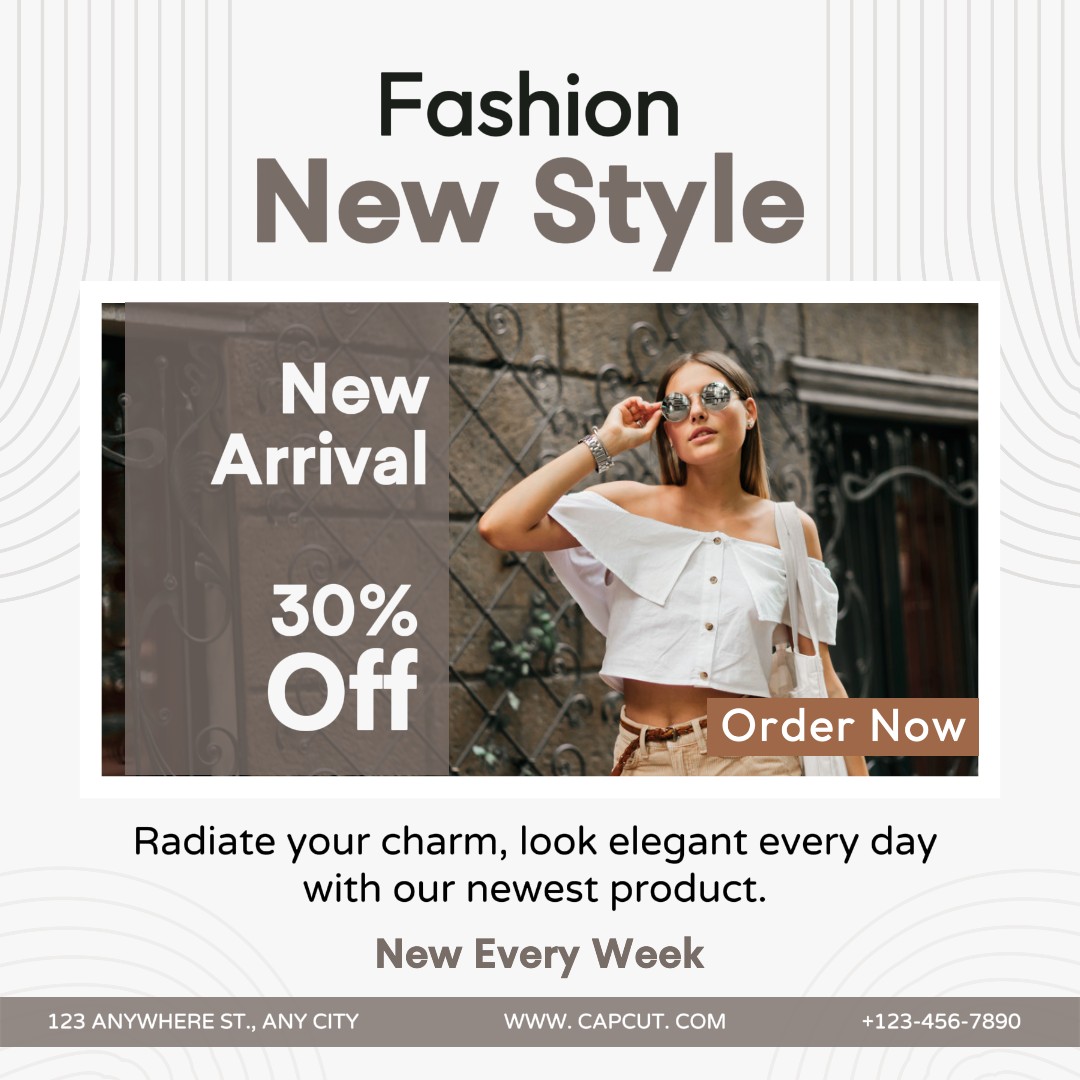 Estetic Clothing Product Display Fashion Instagram Post Template Design