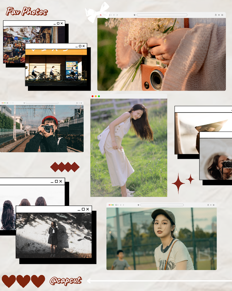 Nicht-Marketing Personal Sharing Foto Collage Lieblingsfoto