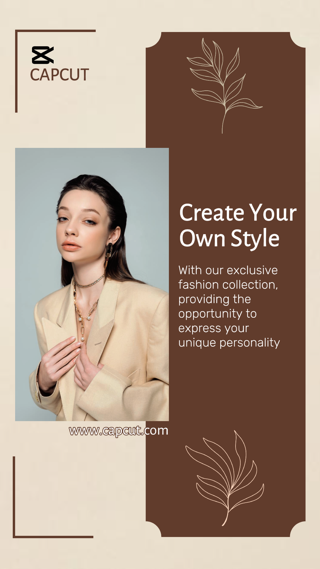 Create Your Own Style Tone on tone style - Marketing Poster Fashion Clothing Tik Tok Brown