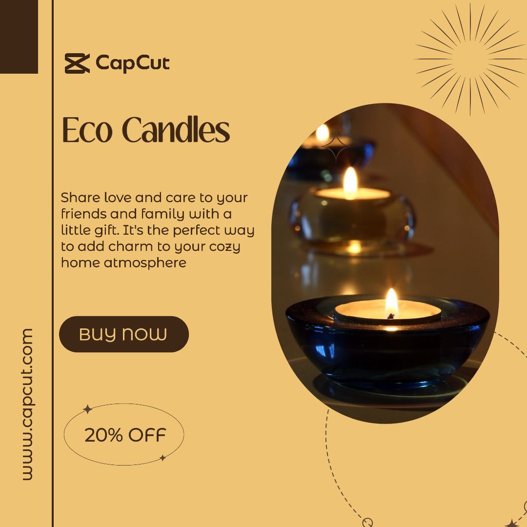 Postagem no Instagram de velas ecológicas domésticas