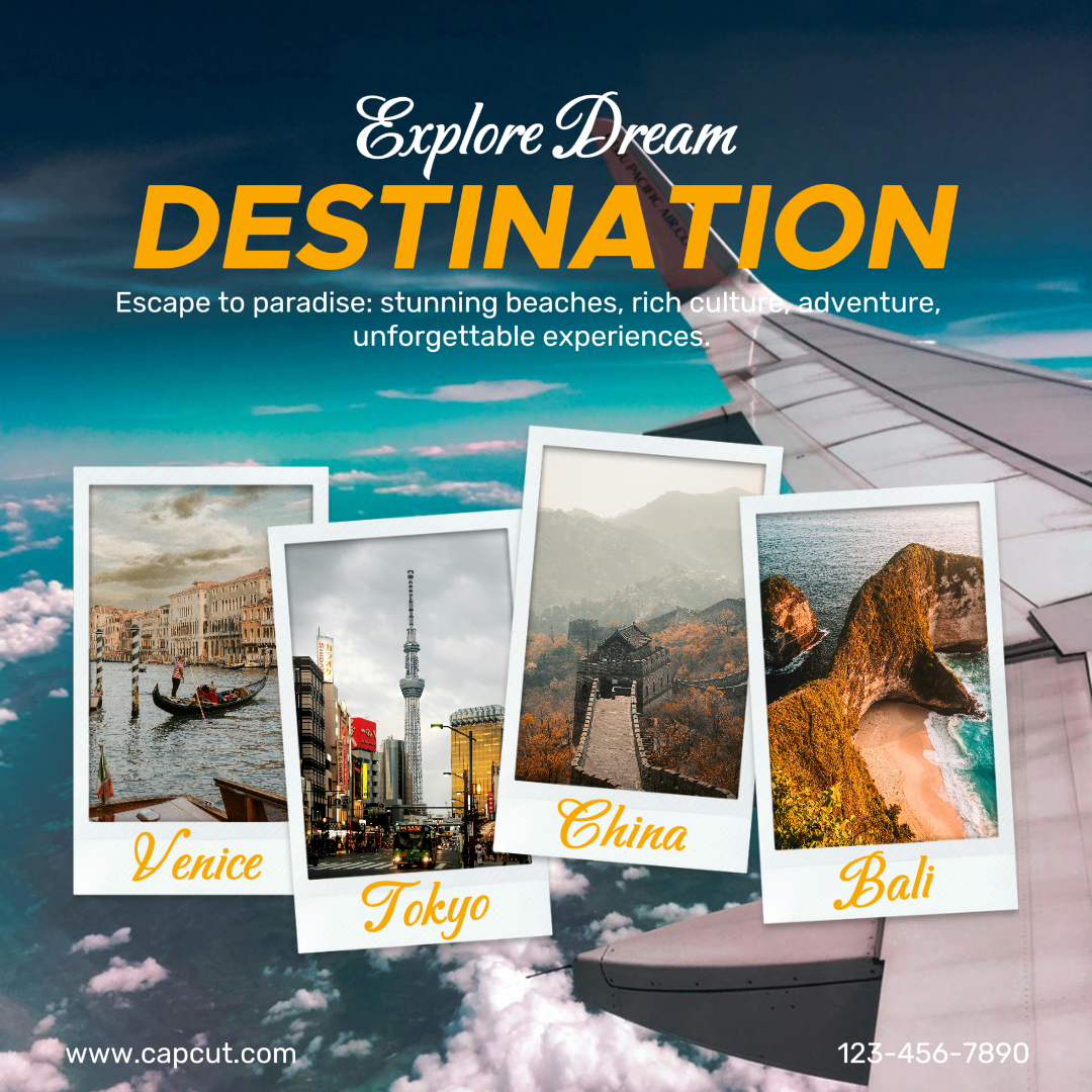 Travel Creative Poster Dream Destination Instagram post