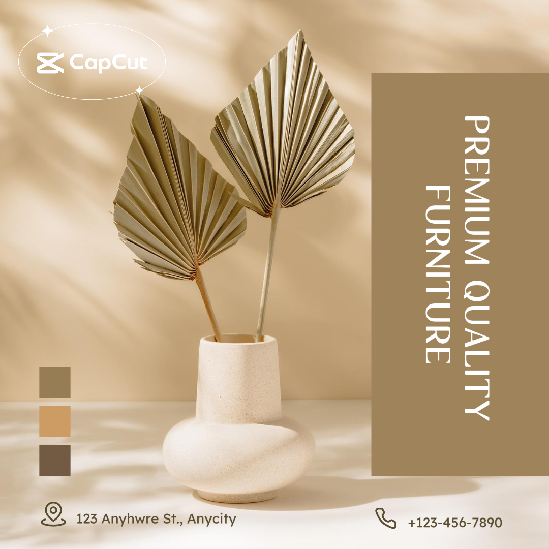 Hogar y Muebles Instagram Post Brown