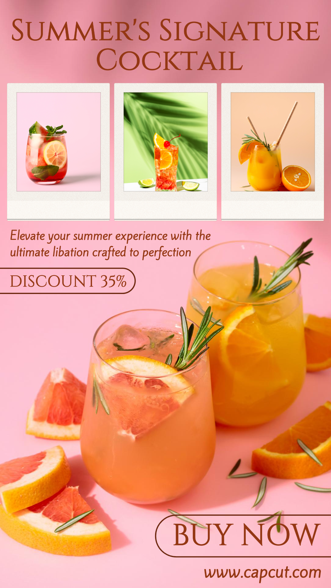 Alimentos y bebidas - Cartel de marketing Cóctel exclusivo de verano Historia de Instagram