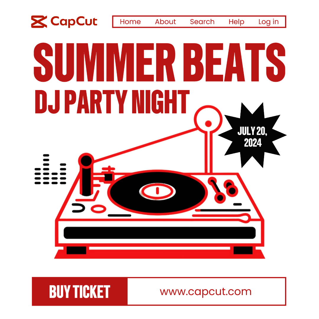 Entertainment Summer Beats DJ Party Night IG Post