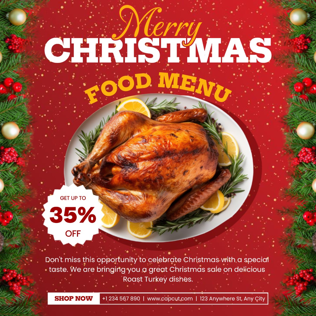 Promoción De Ventas De Comida De Navidad