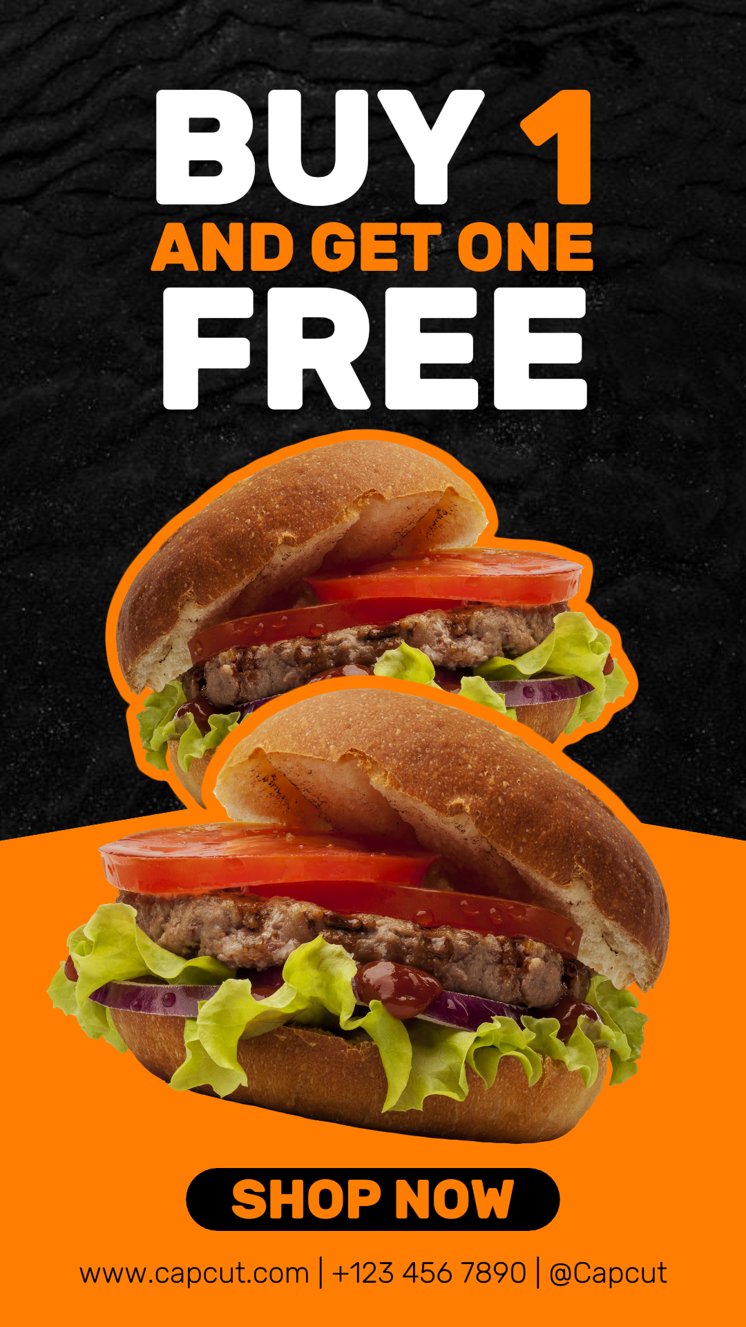 Cartel de marketing de alimentos y bebidas de hamburguesas Historia de Instagram Deliciosa