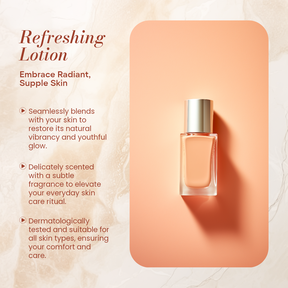 Belleza y cuidado personal Exhibición de productos Presentación detallada