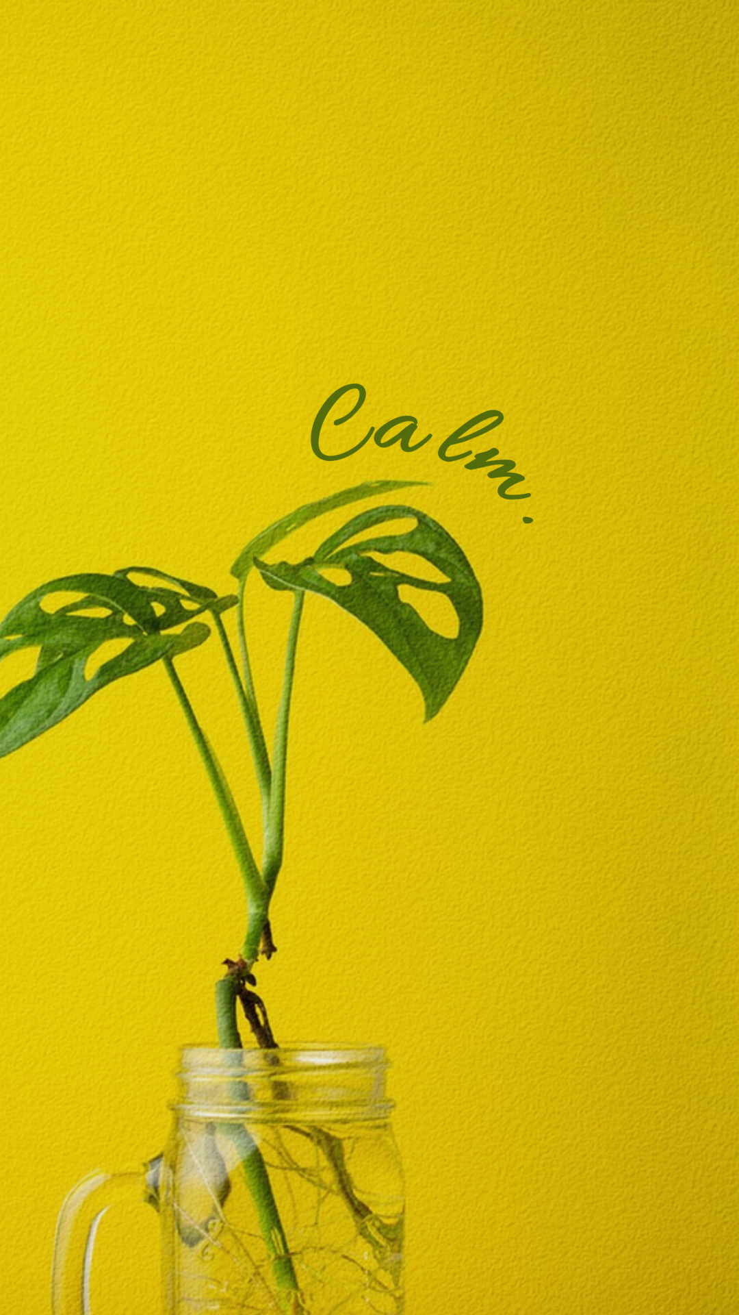 Fond d'écran simple jaune Instagram Stories -Affiche créative de papier peint 