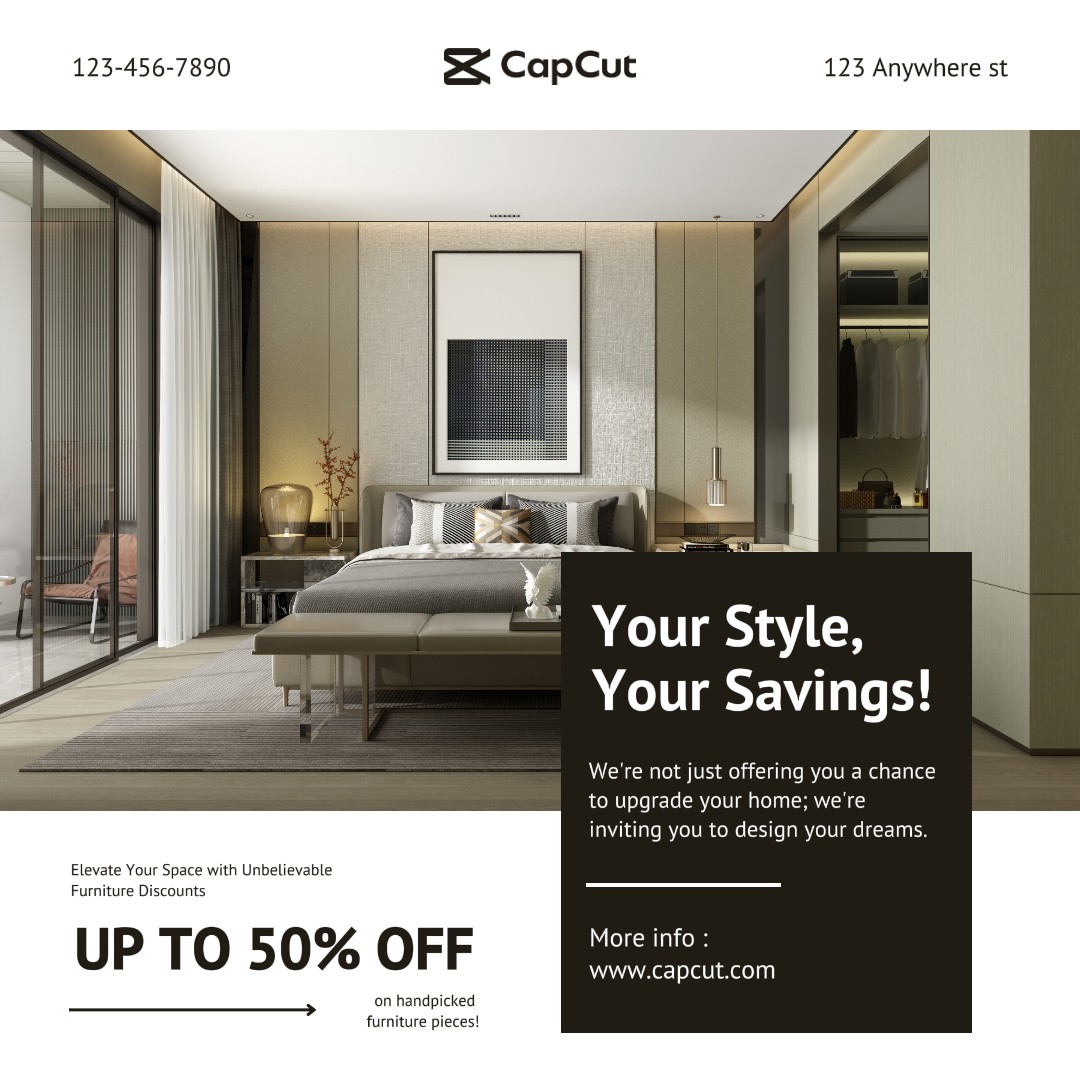 Promoção de design de interiores instagram post