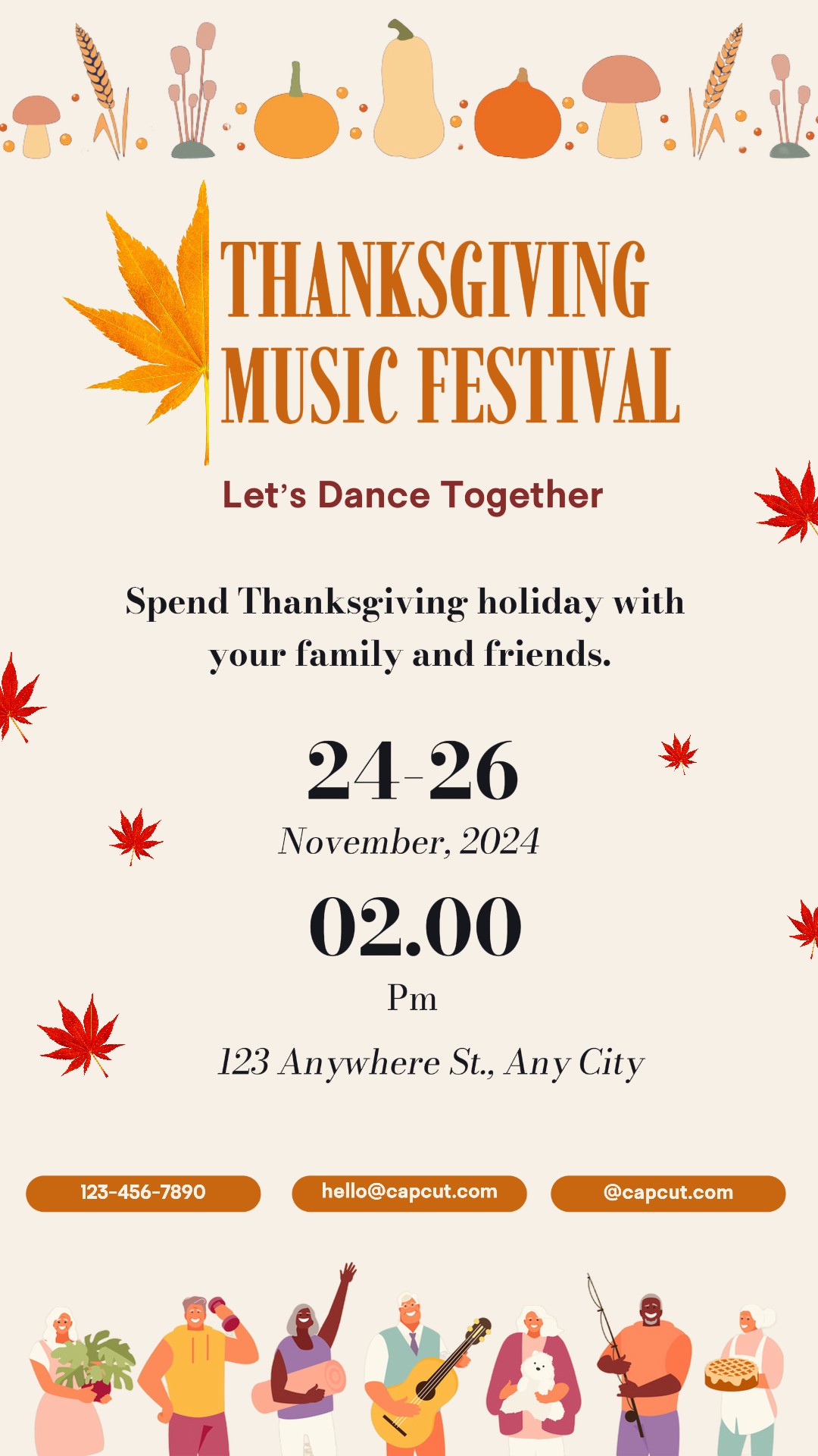 Thanksgiving Music Festival TikTok Post