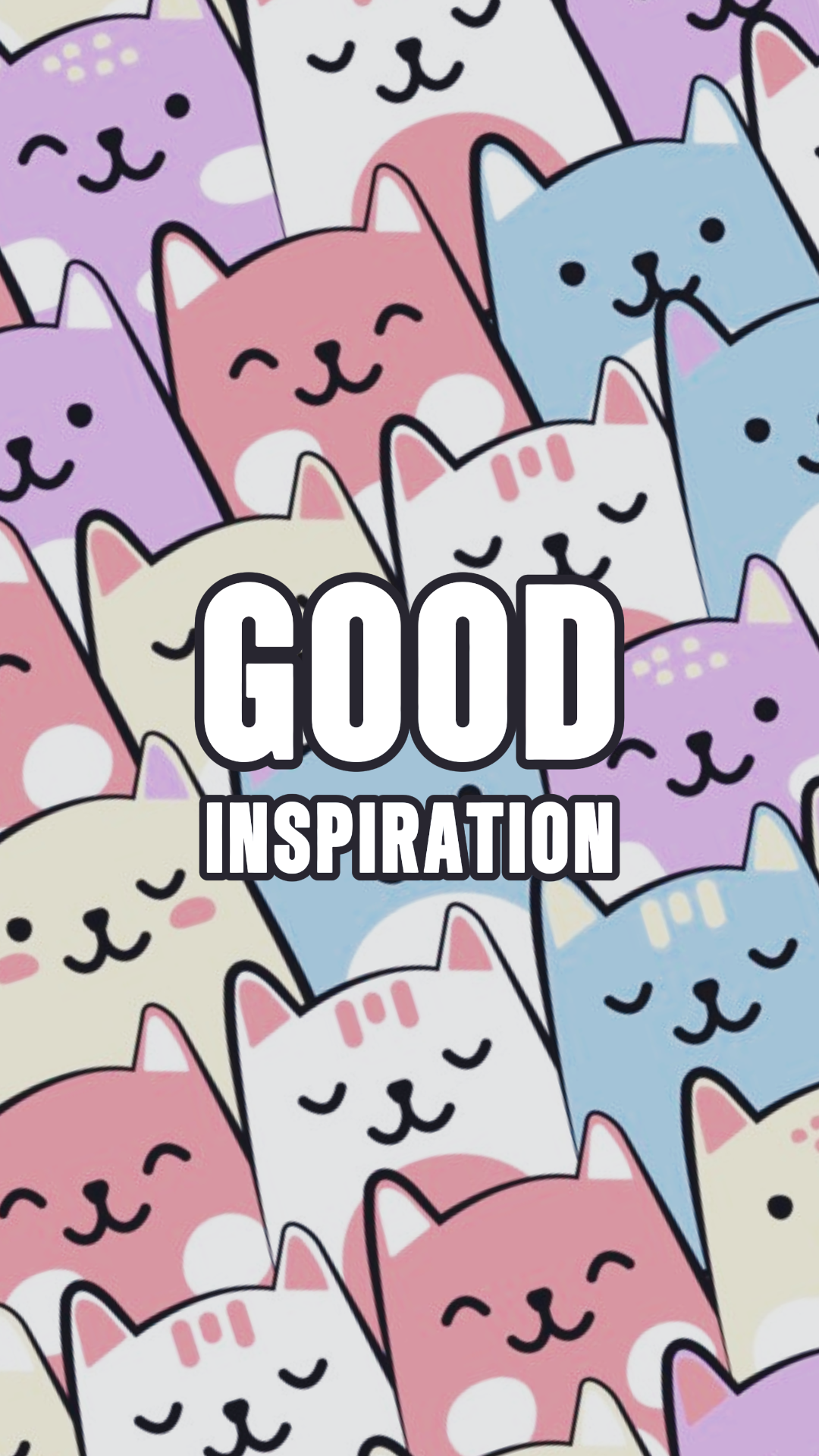 Wallpaper Creative Poster Cats Minimalist