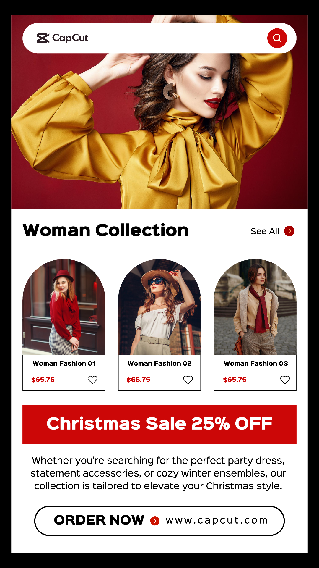 Vente de noël à la mode pour femme 4 images multi-produits TikTok