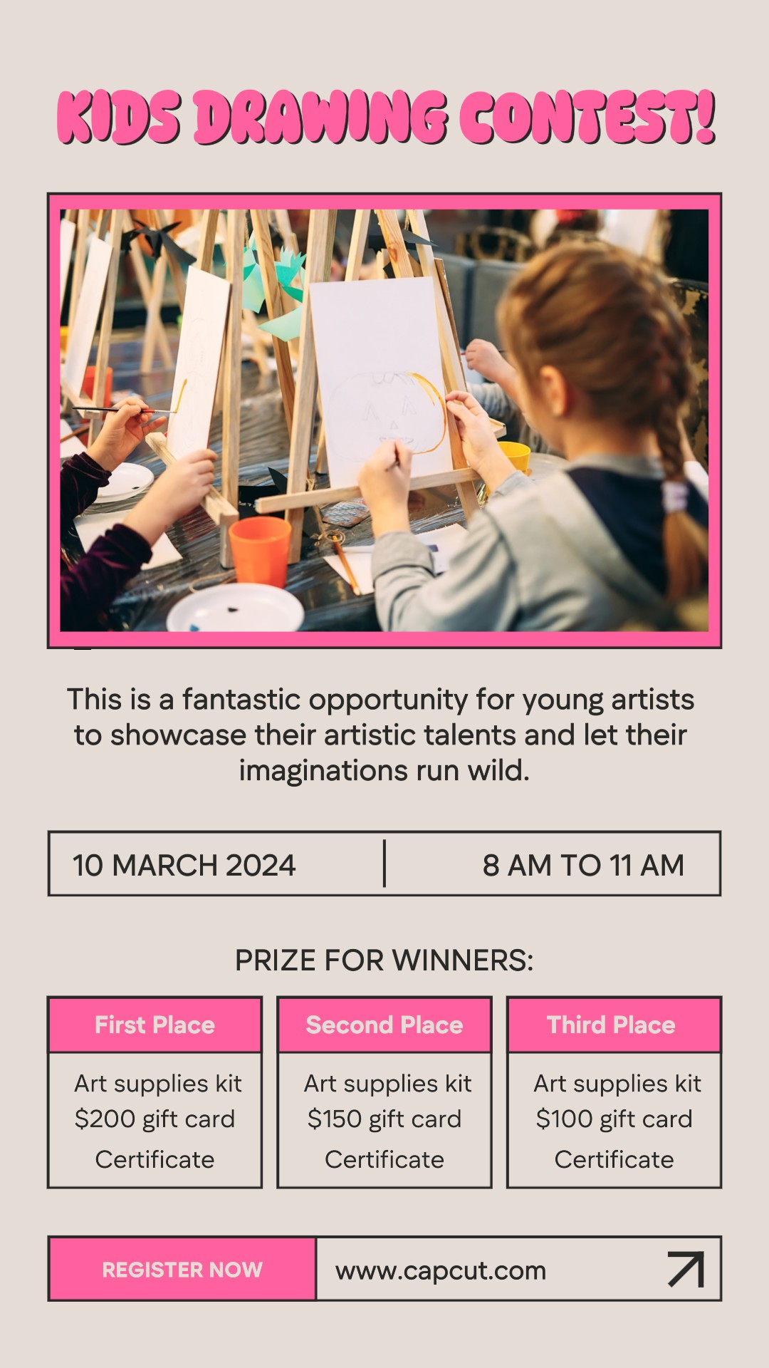 Kids Drawing Contest Instagram Story