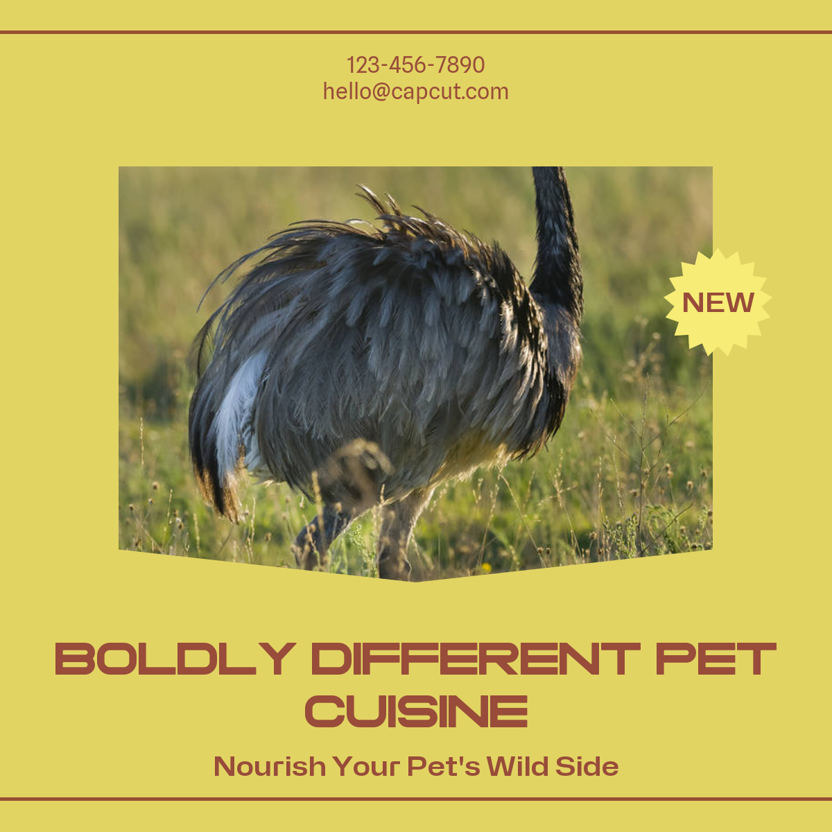 Menú de la industria de mascotas