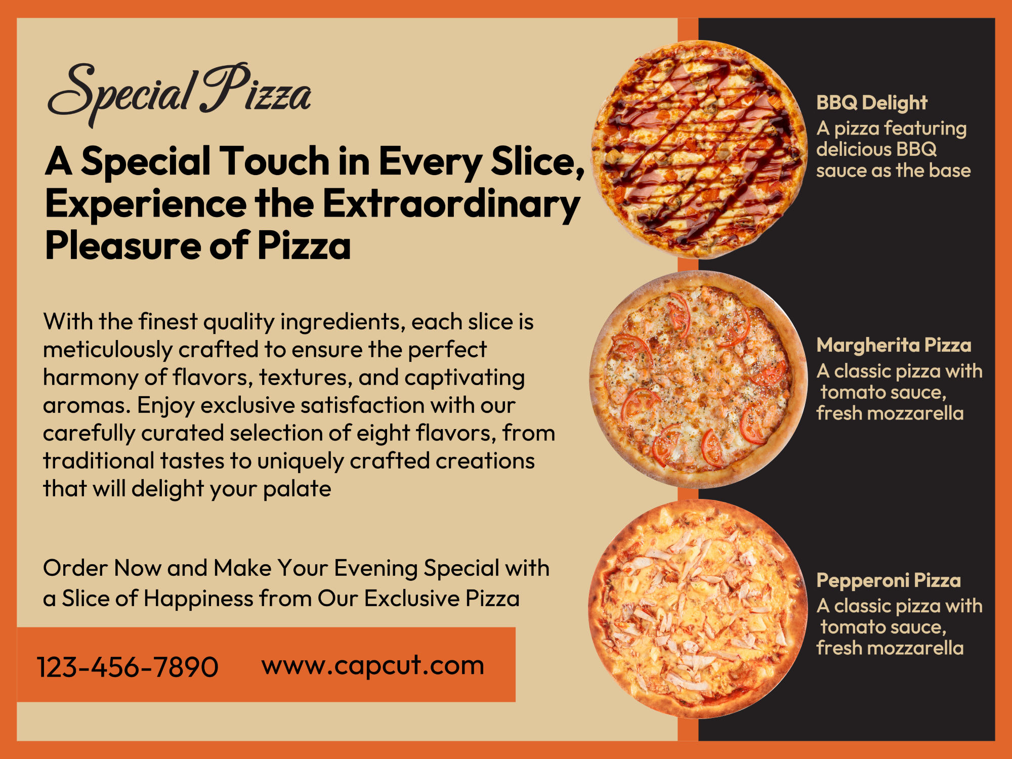 Food & Beverage Special Pizza