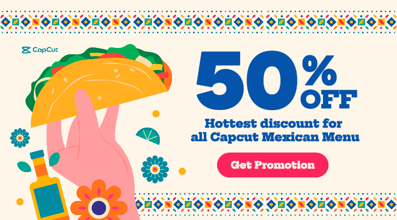 멕시코 음식 판매 배너 - FB 광고 템플릿