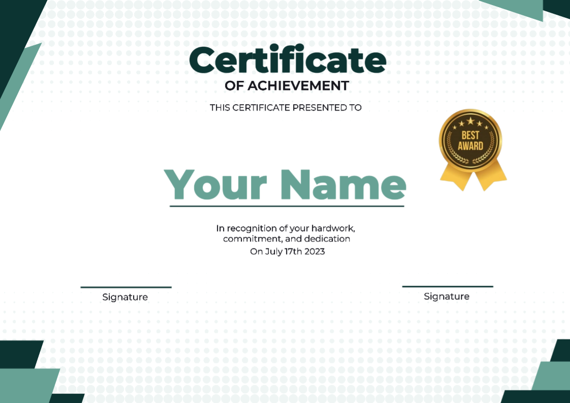 비마케팅 인증서 단순 미니멀리스트