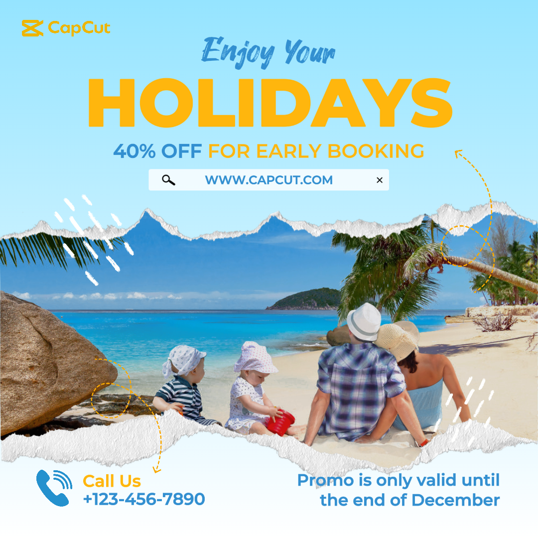 Pacote promocional de viagem de férias Instagram Post