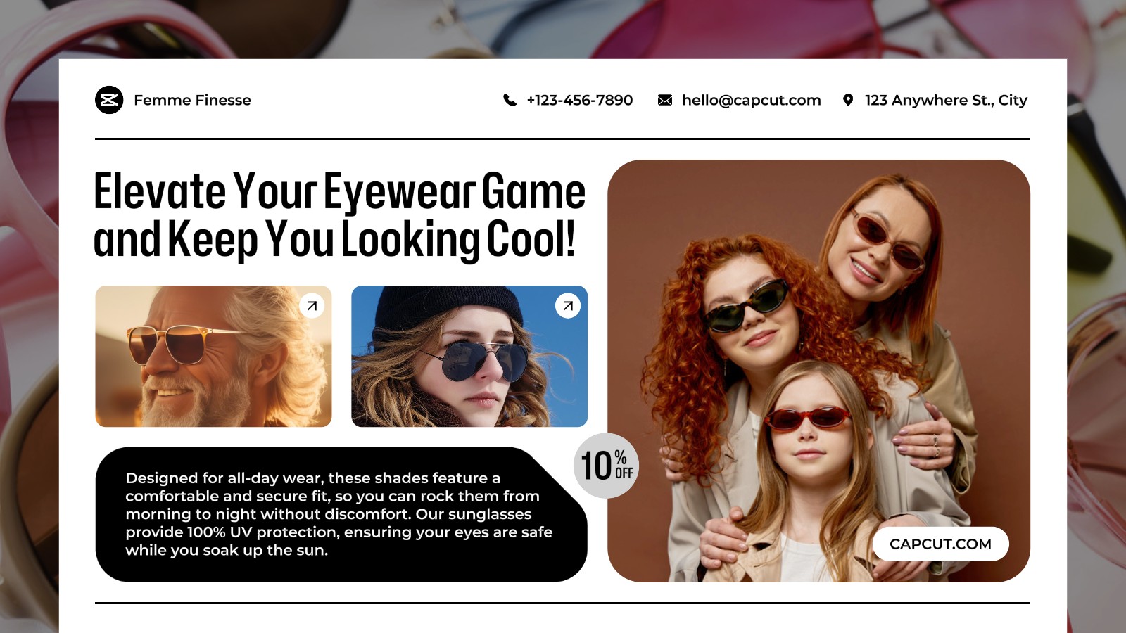 Fashion Sunglasses Promotion Twitter Post