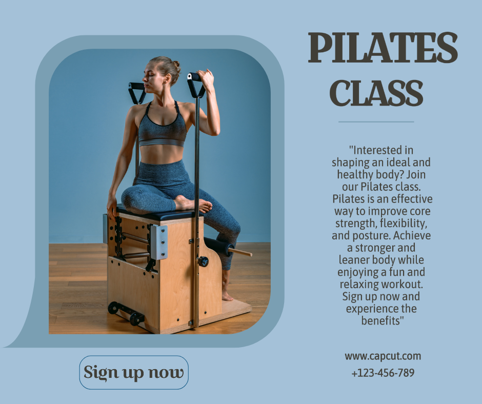 Workout and fitness Marketing Poster Facebook post Pilates