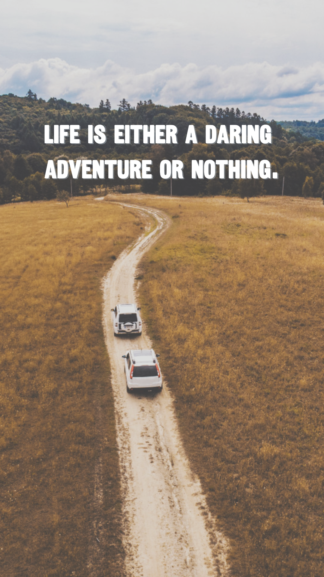 Travel creative poster instagram story orange road style