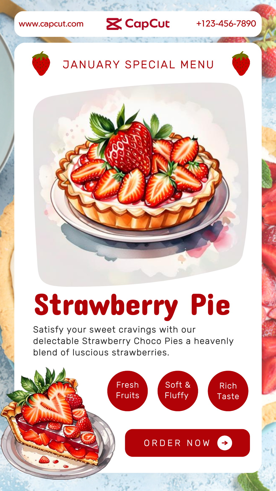 Food and Beverage Pie display Instagram Story