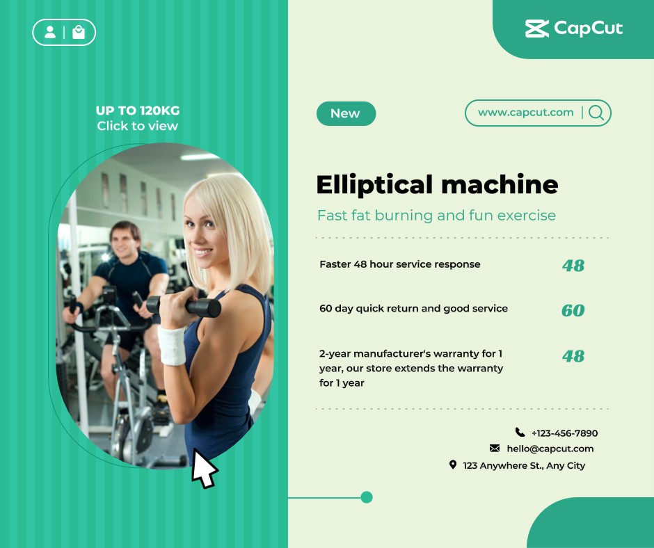 Bewegung Elliptische Maschine zeigen Retro-Stil