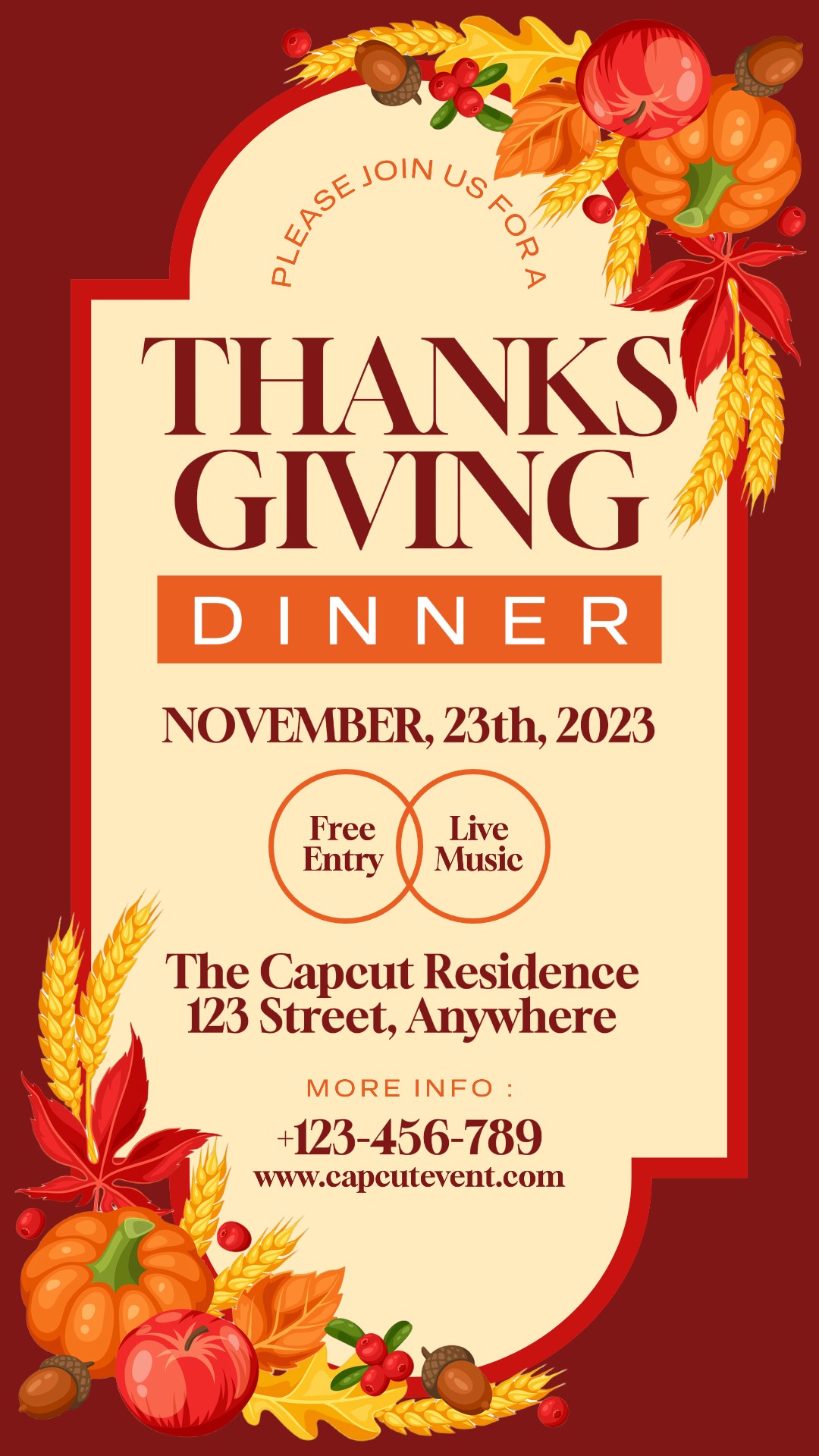 Thanksgiving Dinner TikTok Post