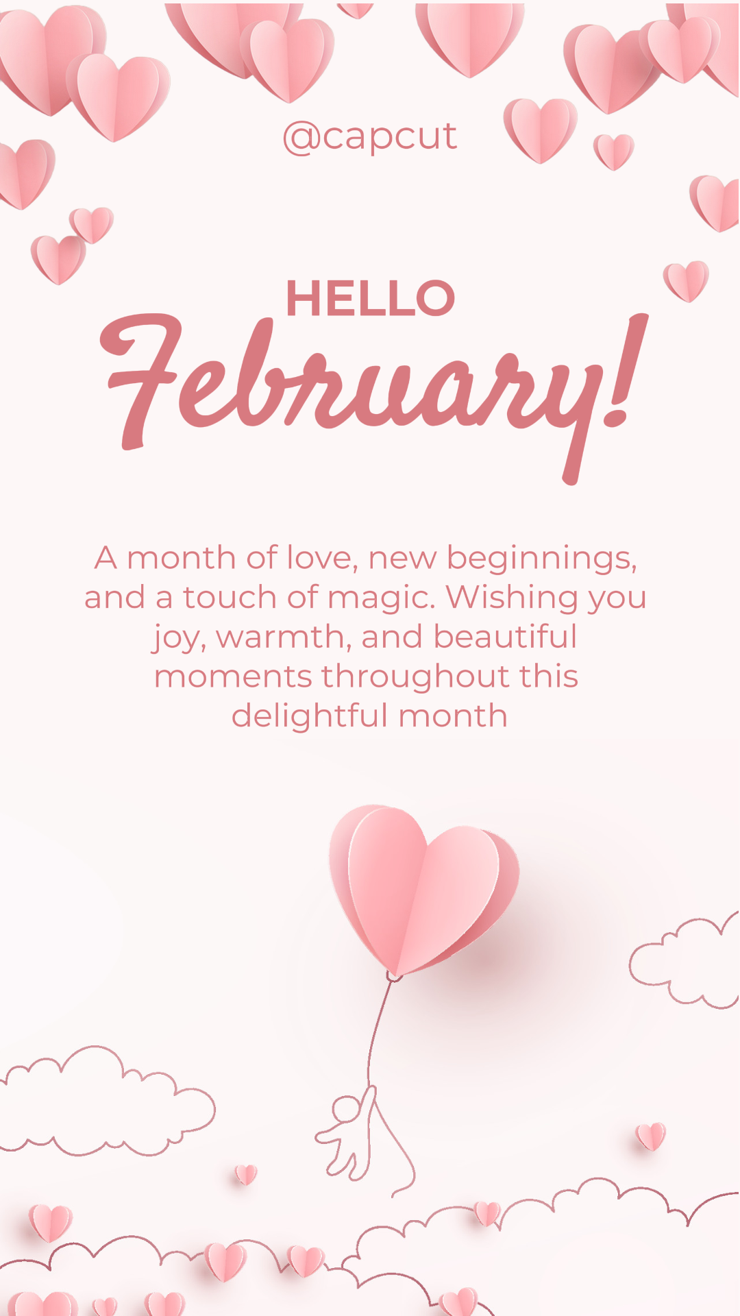 Creative Poster Daily Greeting Hello February 