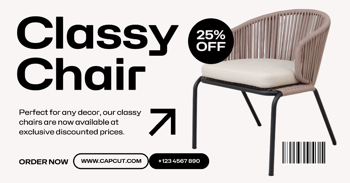 Facebook Ads Marketing Poster Classy Chair Promotio