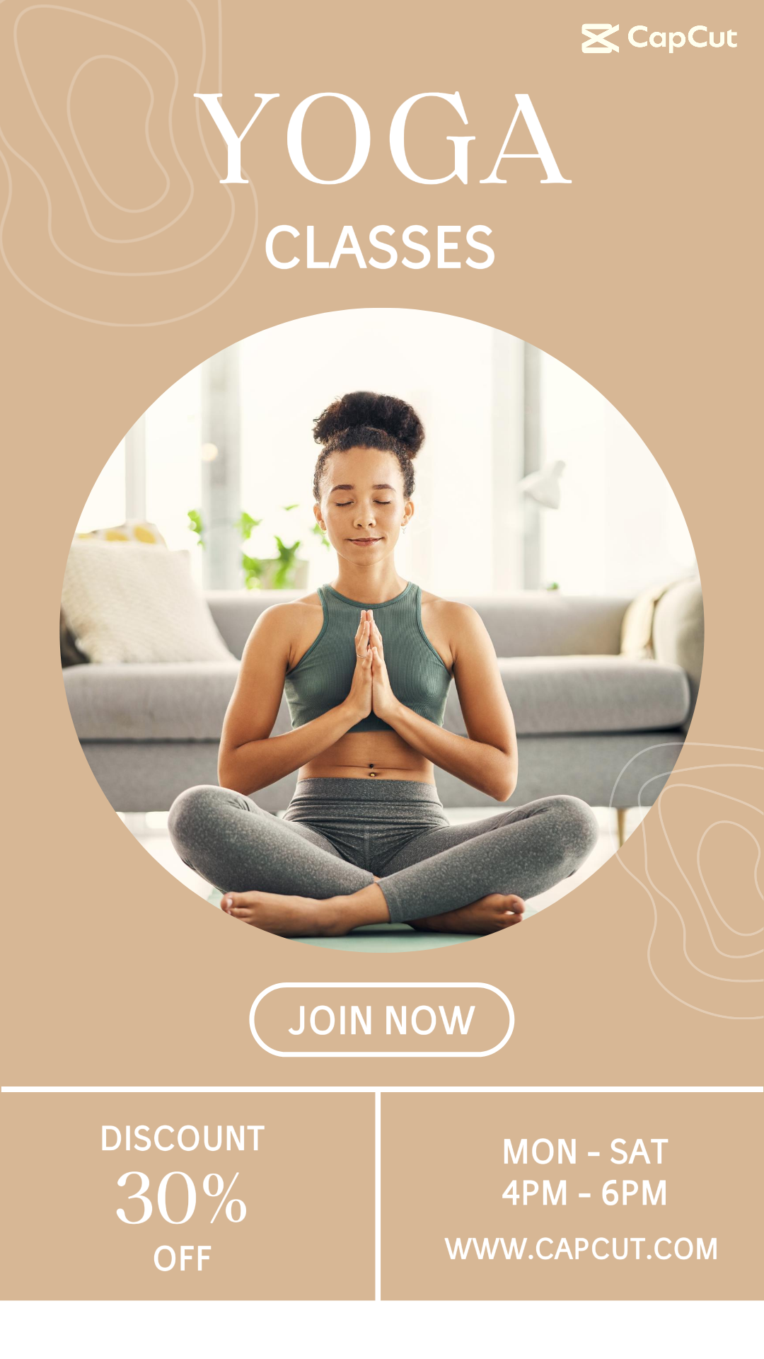 Affiche de marketing d'entraînement et de fitness instagram story calm