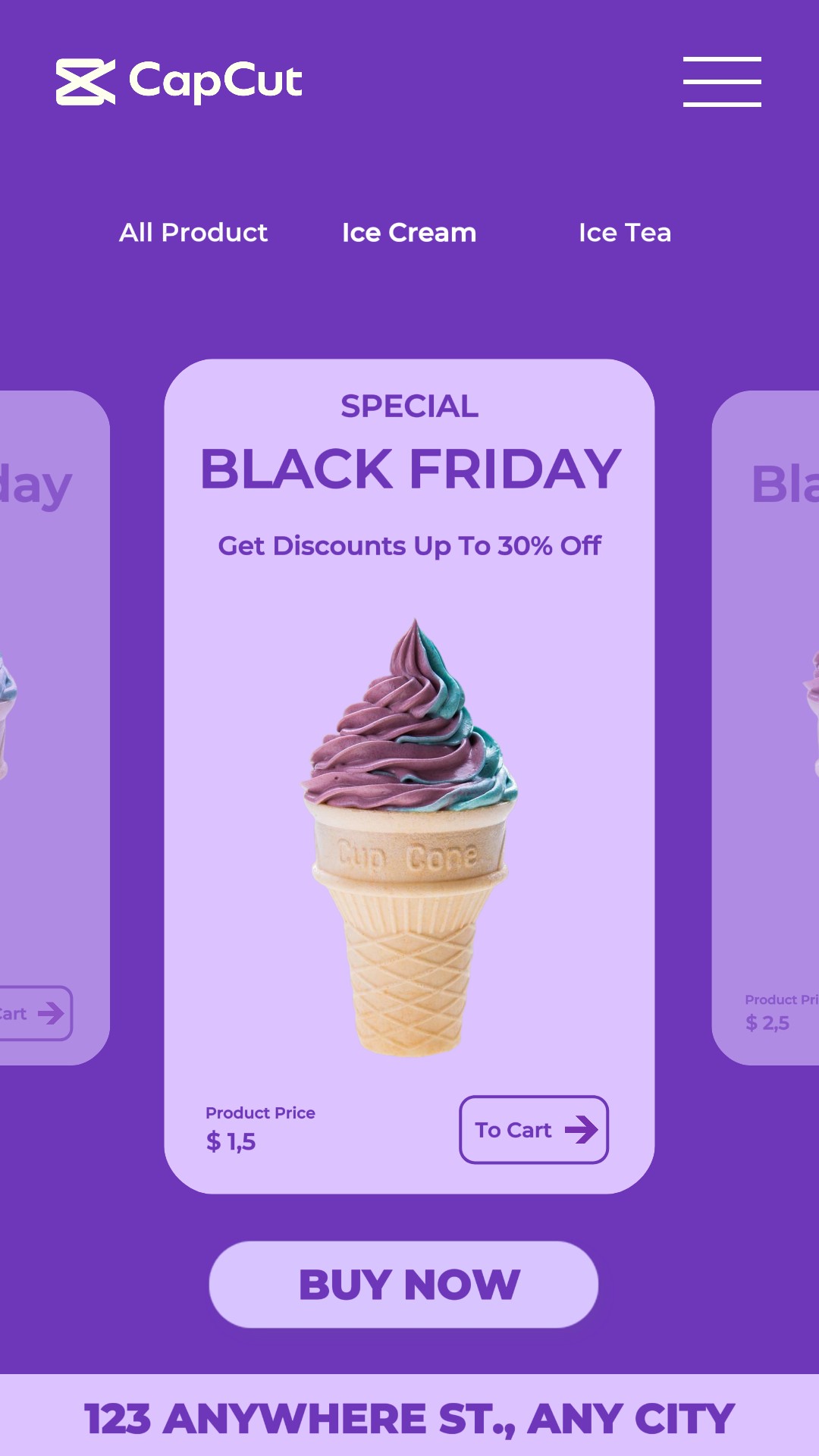 Food Promotion Black Friday Seite