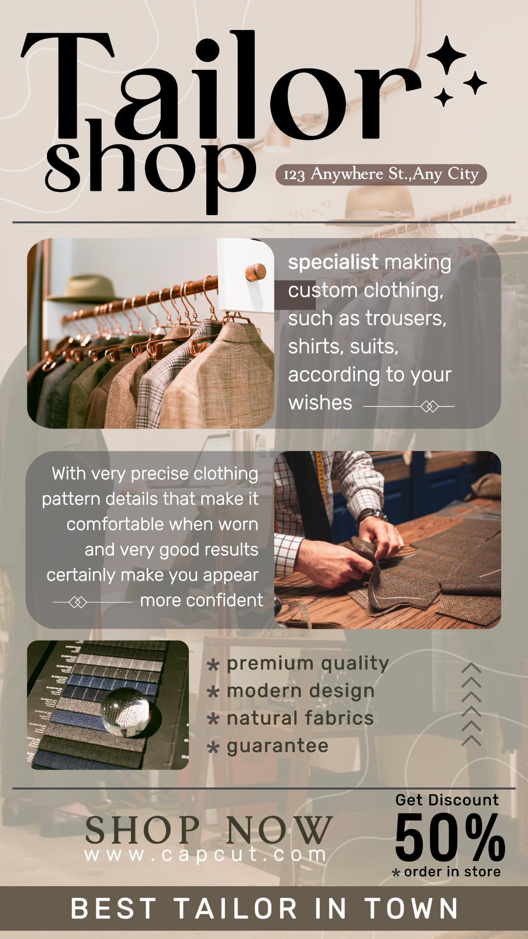 Histoire Instagram de la boutique personnalisée sur mesure