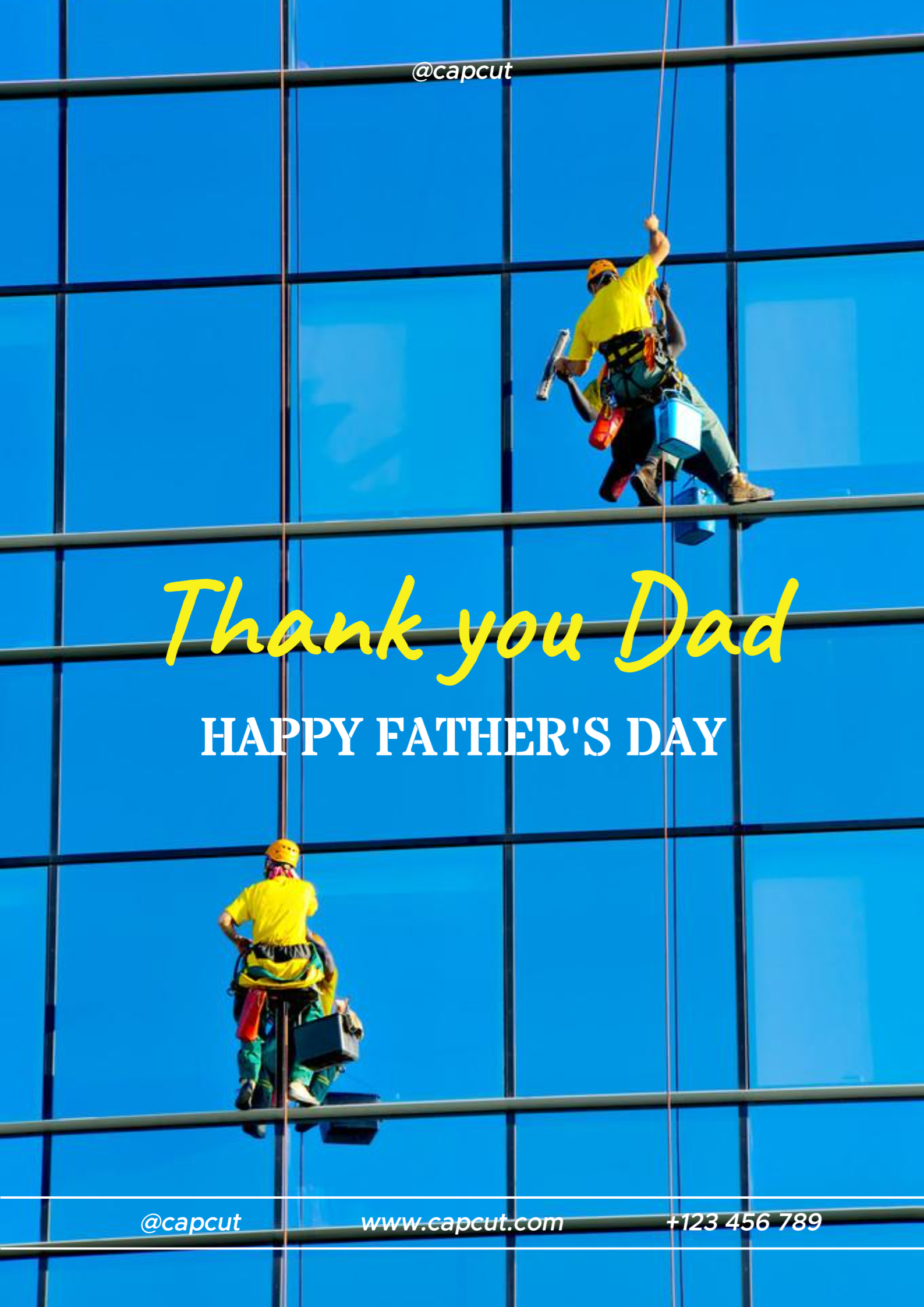 Feliz día del padre plantilla de póster