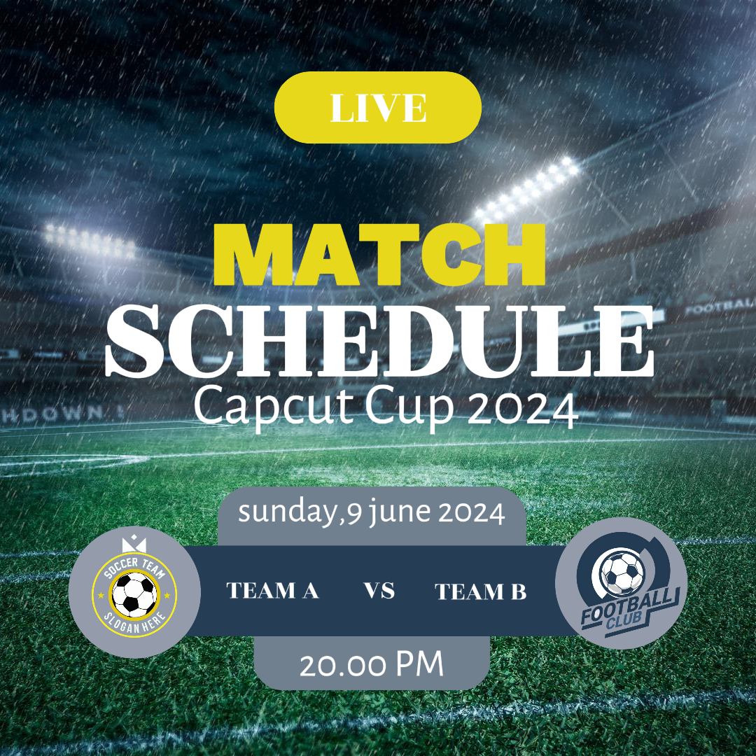 Cocokkan Poster Kreatif Pertandingan Sepak Bola Posting Instagram Modern