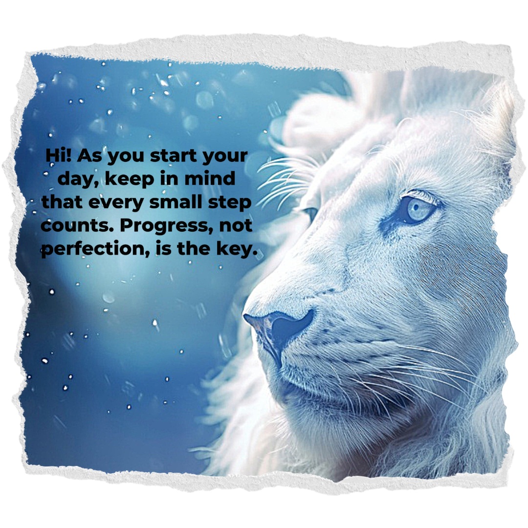 Poster créatif de salutation quotidienne Instagram Post White Lion