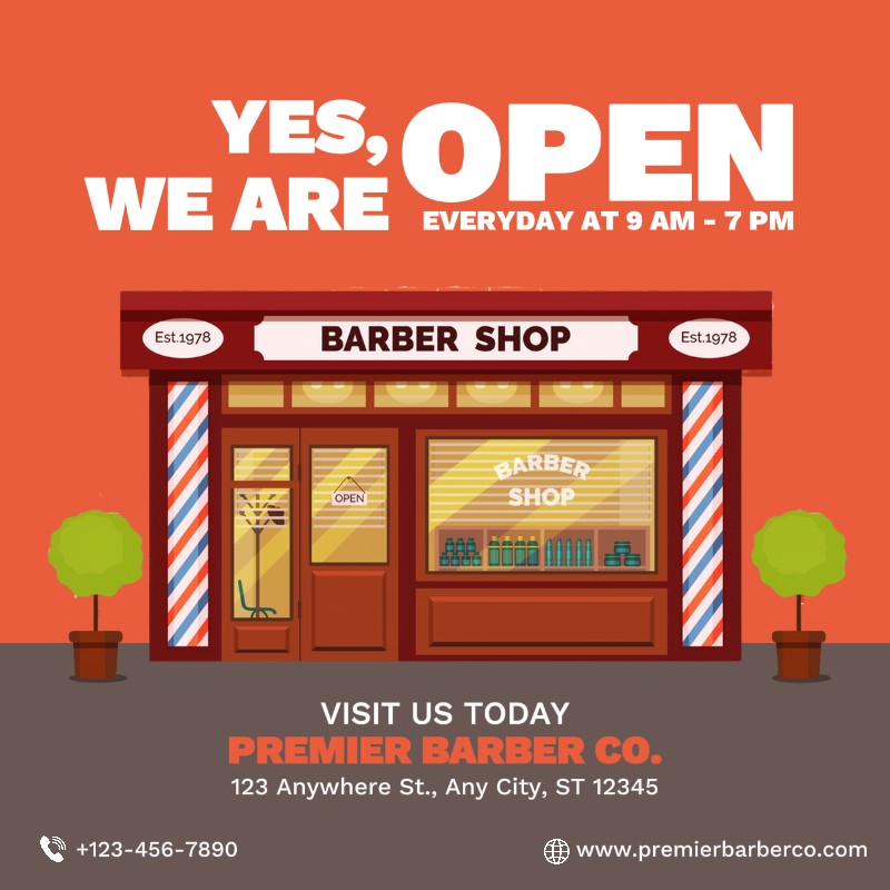 Barbearia Display Introdução Perfil Instagram