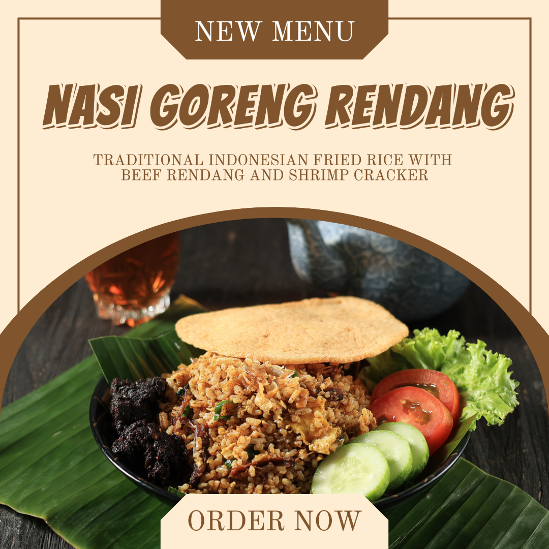 食品和饮料instagram post大地色