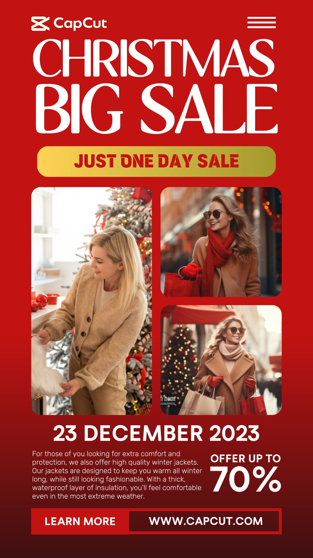 Weihnachten Big Sale Promotion Instagram Story